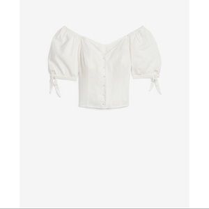 EXPRESS Off The Shoulder Tie Sleeve Top
